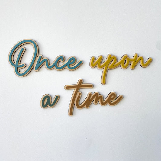 Multicolour 'Once upon a time' wall sign