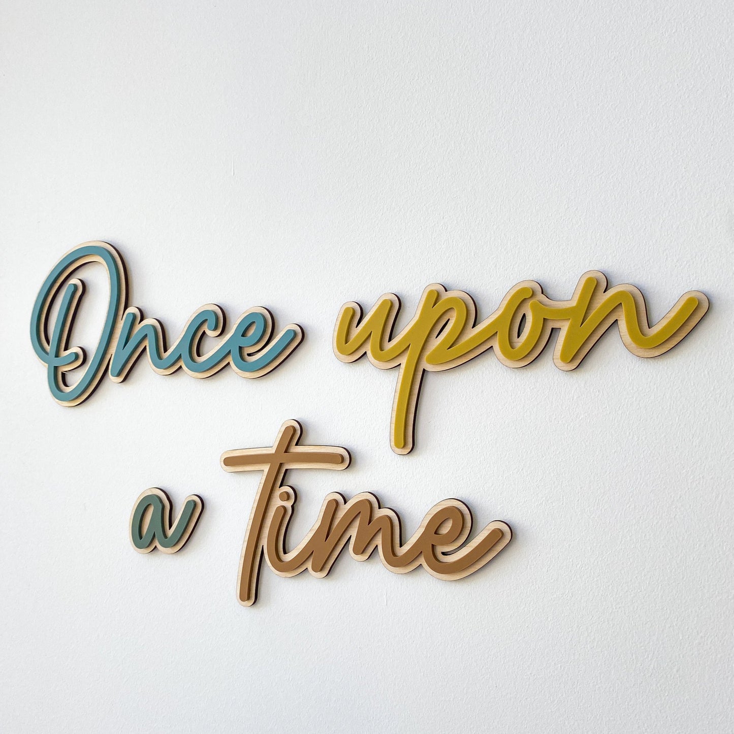 Multicolour 'Once upon a time' wall sign