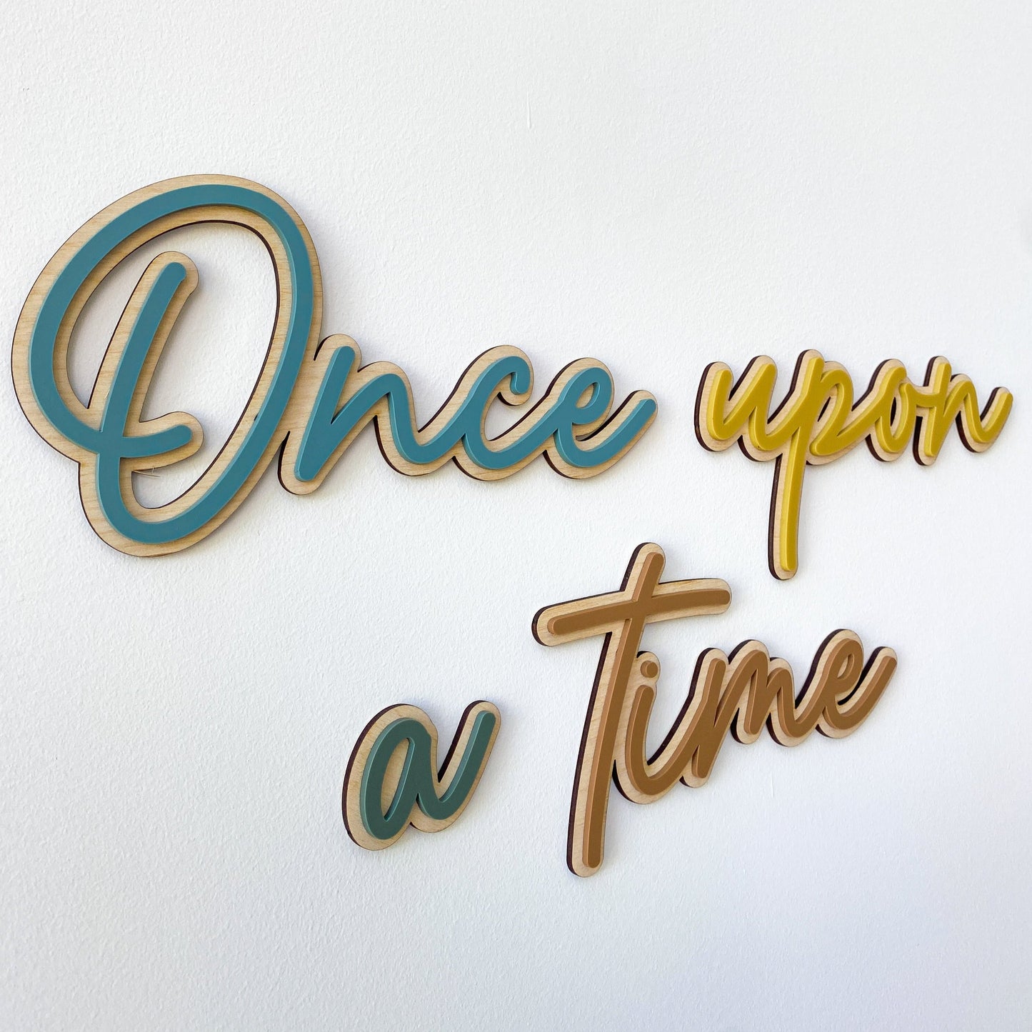 Multicolour 'Once upon a time' wall sign