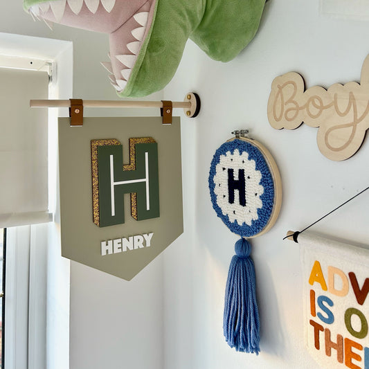 Personalised Name and Initial Swing Sign